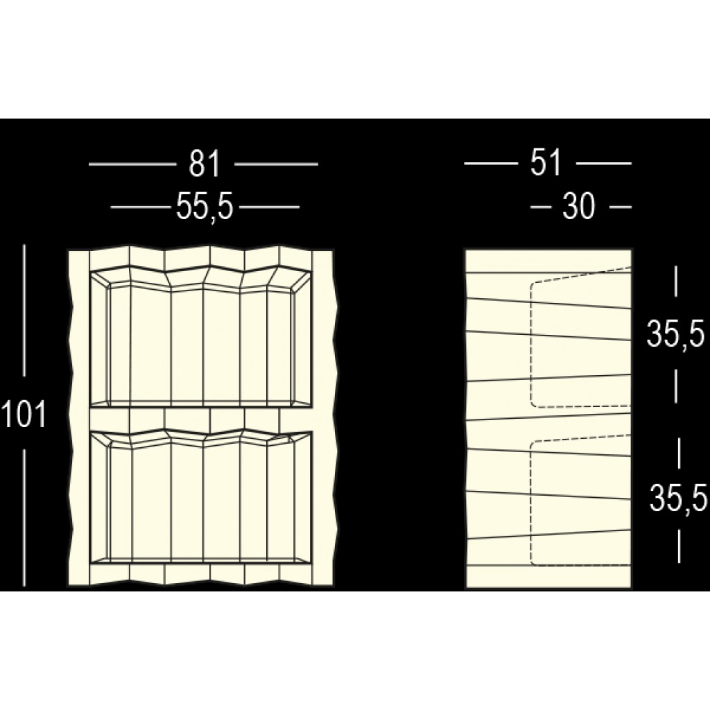 Spatiu depozitare cu iluminare din polietilena Frozen Display Light - Nuovo Design